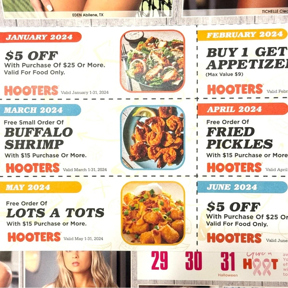 HOOTERS 2024 Calendar and Can Collie Combo Set NWT